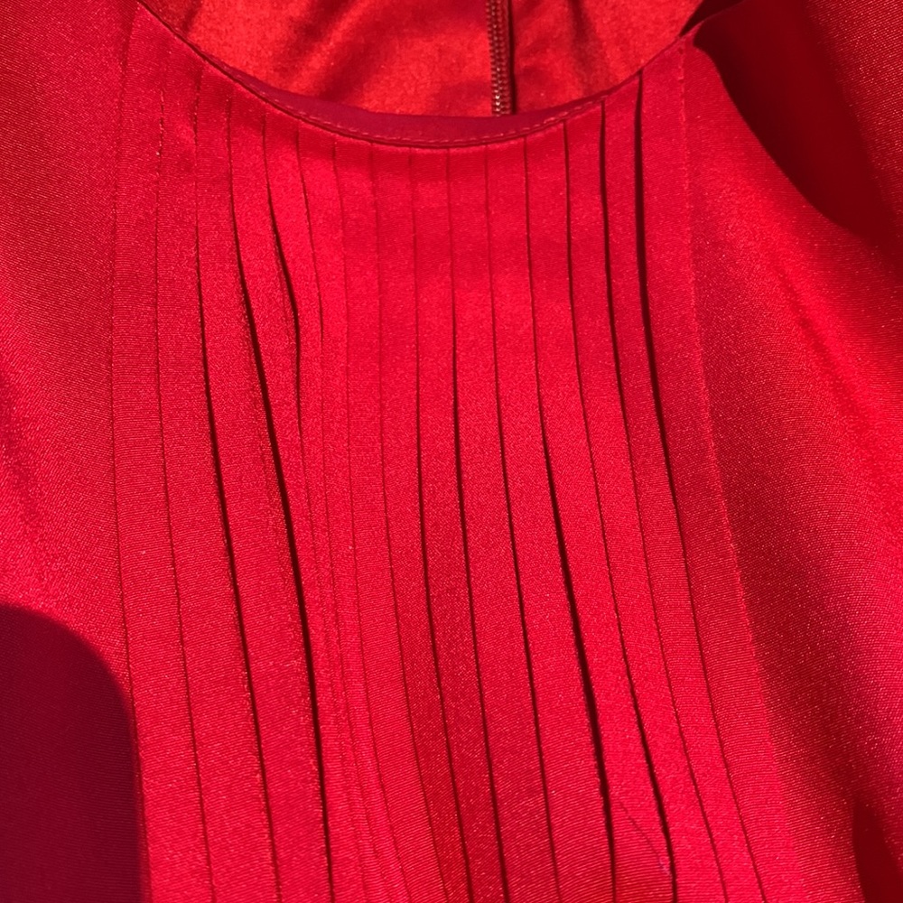 Trina Turk sz 2 red long sleeve dress - Picture 8 of 9